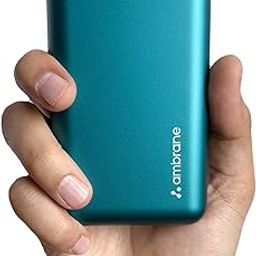 Ambrane 20000 mAh Power Bank with 22.5W Fast Charging, Compact Size, Triple Output, Type C PD (Input & Output), Li-Polymer, Metallic Body, Made in India + Type C Cable (Powerlit XL, Green)-29