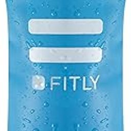 FITLY Soft Flask - 12 oz (350 ml)- Shrink As You Drink Pocket Soft Water Bottle for Hydration Pack/Running Vest- Folding Water Bottle for Running, Hiking, Cycling - Ski Water Bottles (FLASK350)-picture-0