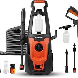 Mecano SMART1500 Pro High Pressure Washer, 1600W Motor, 130 Bar Car Washer High Pressure Gun, 7.0 L/Min Flow, 5M Hose, Portable Pressure Washer for Car, Bike, Home & Outdoor Cleaning-image-46