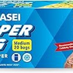 AsahiKASEI Zipper Bag (Medium) | Japansbrand | 100% Leak-Proof | Double Zipper Lock | Reusable & Washable | Keeps Food Fresh | Store Vegetable & Meat | Refrigerator Safe | 20 Bags, Plastic-image-59