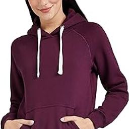 Women's Cotton Blend Regular Fit Hooded Sweatshirt (with Front Pockets)-image-64
