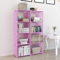 i.Trust Bookshelf| Alloy Steel Metal Storage Shelve for Books Storage Organizer| Children Book Rack| Bookcase for Home Furniture (Pink)-picture-17
