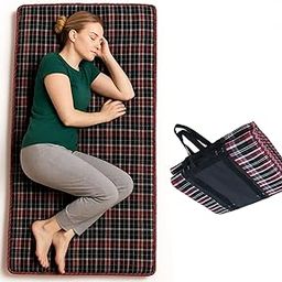 Homychair Foldable 1 Inch PU Foam Mattress 6x3 ft for Hostel, Guest, Travel - Compact Bag Style-image-78