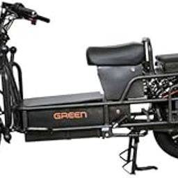 Green Loader Heavy Duty Scooter for Adults Commuter with 80kms Range & 25kmph Power by 250W Motor Fixed Rechargeable Battery, RTO Registration or Driving License Not Required, Comfortable Wider Deck-24