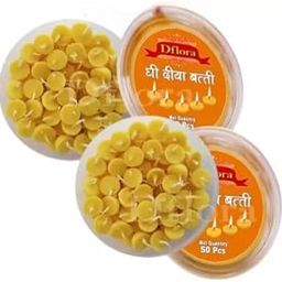 Dflora Pure Cow Ghee Premium Puja Batti for Diya Handmade Long-Lasting Cotton Wicks for Pooja, Aarti, Temple & Festival Use (Pack of 1 (50x1))-image-108