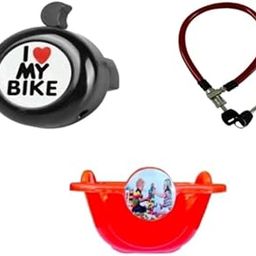 Cycle Bell, Lock & Kids Basket Combo Accessories Pack of 3 Items-image-75