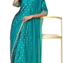 rangmanch by pantaloons Women's Silk Kurta Sets-picture-16