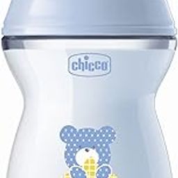 Chicco Natural Feeling Feeding Bottle for Babies, 250ml (2+ Months) |Mother Breast Like Teat| Soft Silicon, Anti-Colic Teat | Angled Teat Suitable for Newborns | with Anti-Drip Cap | BPA Free (Blue)-image-69