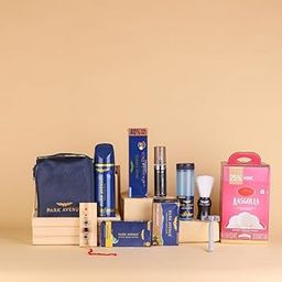 Vibrant Green Park Avenue Luxury Grooming Collection 8 in 1 Combo Grooming Kit for men With Rasgulla & Premium Rakhi-10