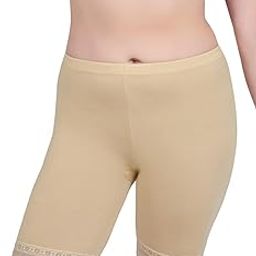 Women and Girl’s Cotton Shorts Antibacterial with Elegant Lace Trim - Perfect for Layering Under Dresses, Skirts, or as Cycling and Night Shorts - Free Size Fits Sizes XL - 2XL-image-43