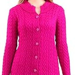 Acro Wool Winter Long Coat for Women, Girls (Magenta)-picture-7