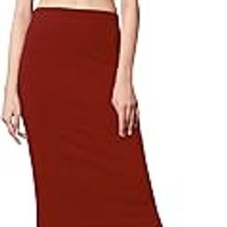 Seamless Saree Shapewear Petticoat, Slim Fit Straight Cut, High Waist Control, Stretchable Fabric, Grey-48
