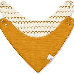 Nintara Baby Bandana Bibs – 100% Organic Premium Muslin Cotton, Absorbent, Waterproof, Extra-Soft, Adjustable, Lightweight & Durable, Perfect for Newborns, Babies & Toddlers Ages 0-3, Pack of 2-picture-11