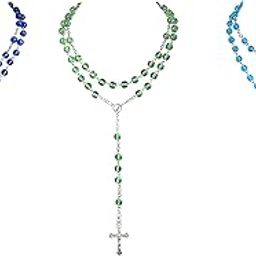 Jesus Cross Crucifix Rosary Prayer Pearls Necklace Christian Pendant Locket for Men Women Boys Girls-image-21
