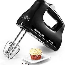 Wonderchef Essenza Hand Mixer | 3 Variable Speed Settings | 300W | For Beating, Whisking, Whipping, Kneading | Stainless-steel Beater and Kneader Attachments | Low Noise | Black | 2-Year Warranty-31