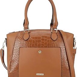 Croco Textured Structured Satchel with Detachable Sling Straps for Women, Girls and Ladies | Ladies Purse Handbag | Satchels for Casual Carry-image-1