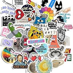 50pcs Aesthetic Fanart Sticker Pack Perfect for Laptop Computer Car Water Bottle Travel Case Guitar Luggage Motorbikes (Water Resistant, Scratch Resistant, Residue-Free Removal) (50pcs Demon)-25