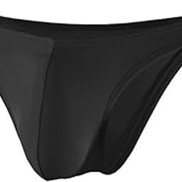 Mens Black Microfiber Mid Waist Free Size Bikini Underwear-image-22