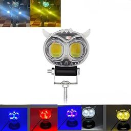 BIKEBLOOM Transparent LED Owl Shaped Fog Light & Flashing Light Multicolor for Universal Bike/car Pack of 1 Multicolor-image-16