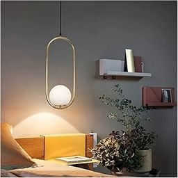 Diktmark Golden Yellow Capsule Hanging Ceiling Pendant Light, for Bedroom, Living Room (Bulb Not Included)-image-70