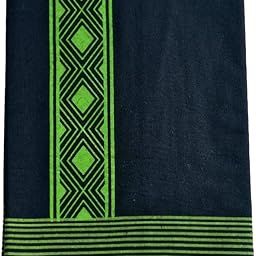 Men’s Printed Black Mundu Premium Cotton Dhoti | Traditional Black Kerala Mundu with Elegant Border, Breathable Ethnic Wrap, Ideal for Temple, Wedding, Onam, Festival, Festive Heritage Wear-image-0