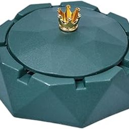 ATORSE Desktop Ashtray Large Capacity Practical with Lid for Outdoor Tabletop Patio Green|Home & Garden-image-81
