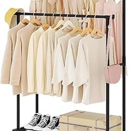 ATOOZED Premium Double Pole Telescopic Cloth Rack | Stainless Steel With Wheels Portable Rack | Foldable Adjustable Garment Hanger | Quick Drying Rack for Home Balcony Badroom Indoor and Outdoor-24