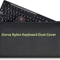 Dorca® Nylon Keyboard Dust Cover - Universal Computer Keyboard Protector Sleeve Bag for Full Size, 108 Keys, PC, Mechanical Gaming Keyboards, Logitech, iMac Magic Keyboard, and More (Black)-16