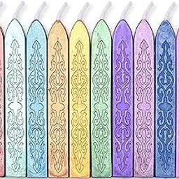 12 Pieces Sealing Wax Sticks with Wicks for Letter Seal Wax Stamp,Wedding Invitations, Packaging Decoration,Christmas Gift Ideas (Color A)-11