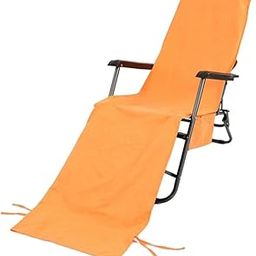 UJEAVETTE Lounge Chair Cover Microfiber Chaise Towels Terry for Beach Pool Orange-image-14