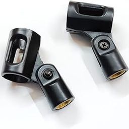 ERH India (Pack of 2 Pc) Mic Clamp Holder Mike for Clip Holder Musical Instrument Studio Table Adjustable Wireless Handheld-image-0