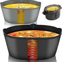 2PCS Silicone Slow Cooker Liners, Perfect compatible with any 5.5L, 6.6L, 7.5L slow cooker, Food-Grade Material, Easy Cleanup, Reusable, Eco-Friendly(-picture-11
