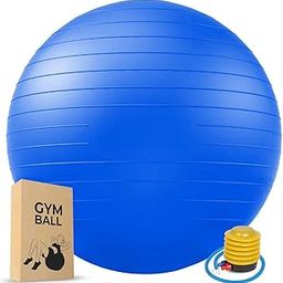 STOROMO Gym for Exercise Anti Burst Exercise Ball with Foot Pump for Workout Yoga Ball for Women and Men Swiss for Balance Stability Training, Birthing Ball for Pregnancy, Fitness-image-78