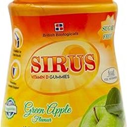 BRITISH BIOLOGICALS | Sirus Vitamin D3 Gummies | Supports Immune System, Bones, Teeth, Brain and Nervous System | Sugar Free | Green Apple Flavor | 60 Gummies | Gluten Free | 300 g-13