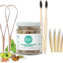 Toothfully Yours Oral Care Kit | Includes 2 Adult Toothbrushes, 2 Tongue Cleaners, 4 Interdental Brushes & Tooth Tabs | Complete Dental Care Set for Fresh Breath & Healthy Teeth-16