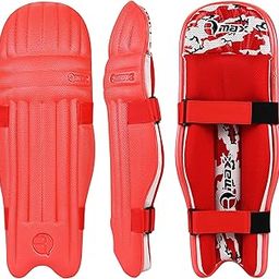 RMAX Red Cricket Batting Legguard Pad Full Size-image-48