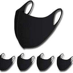 MEELANA Super Breathable Washable & Reusable Cloth Mask for Men & Women Stylish with UV Protection & Stretchable Material (Black)-12