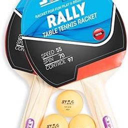 Stag Iconic Rally Recreational Ping Pong Paddle Multiset - Table Tennis Rackets and T.T Balls Included| All-in-One Table Tennis (T.T.) Playset - Table Game Accessories-picture-23