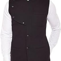 Black Color Cotton Waistcoat for Men(HYPM01985)-picture-35