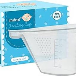 ImaFeed® Boilable Reusable Baby Feeding Silicone Cup || Round Shape - 45 ml. (Transparent - Pack of 1)-image-95
