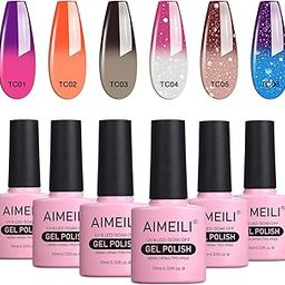 AIMEILI Soak Off UV LED Gel Nail Polish Multicolor / Mix Color / Combo Color Set Of 6pcs X 10ml - Kit Set 13-7
