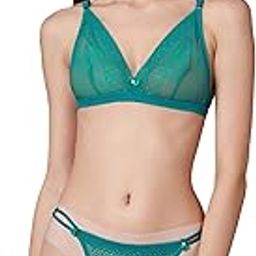 Women's Multicolor Net Bra Panty Set Lingerie Set Undergarments Nightwear Anniversary Honeymooon Set Pack of 1 Model No : Baby Set-14