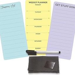 MFM TOYS XOXOMags Mini Fridge Magnet Write-Erase Planner Board - for Daily and Weekly Tasks, Meal Planner, Organizer, Shopping Checklists for Home and Office (Pastel Combo 1)-13