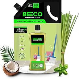 Beco Natural Disinfectant Floor Cleaner -2 Litre Refill Pack| Lemongrass & Basil Freshness|Non Toxic Germ Kill Formula | Kids Safe & Pet Friendly-picture-16