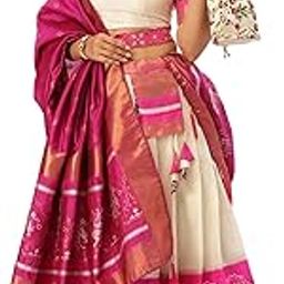 Latest South Indian Style Unstitched Half Saree for Women-image-82