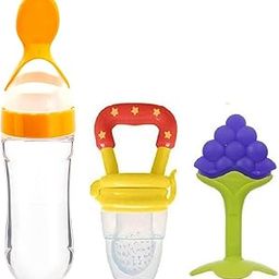 Lappu Baby Food Fruit Nibbler Feeder |Teether for 3 to 6 Months Baby |Teether for 6 to 12 Months Baby | Teether for Baby 6-12 Months Bpa Free Combo Pack of 3 (multi22)-image-1