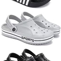 DRACKFOOT Lightweight Classic Slider || Sandals with Clogs for Men-Combo(3)_S-3024-3067-3014-picture-25