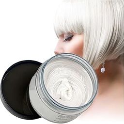 Arcanuy White Hair Wax 100g | Temporary Styling Color for All Hair Types | With Bee Wax, Coconut Oil & Aloe Vera | Unisex-image-36