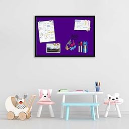 ArtzFolio Purples Family Indigo Colour | Framed Magnetic Dry Erase White Board | Includes Sticky Notes, Magnet Buttons & Markers | Black Frame | 18 x 12 inch (46 x 30 cms)-image-45