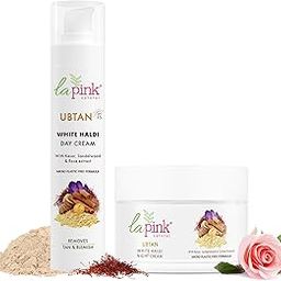 La Pink Ubtan White Haldi Day & Night Combo | 100% Microplastic Free Formula | Pigmentation, Dark Spot & Tan Removal | Kesar, Sandalwood and Cactus Flower| For Glowing Brightened Skin | All Skin Types (Pack of 2)-25